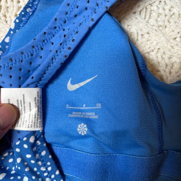Nike Blue Polka Dot One-Piece Swimsuit Racerback – S - NWOT w/hygiene sticker - Picture 5 of 6